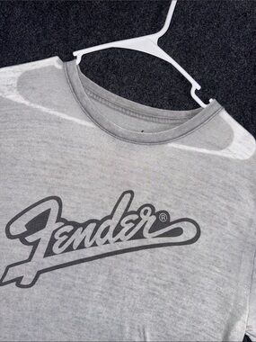 Fender Light Gray Logo Short Sleeve Tee